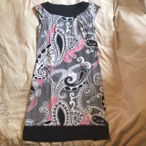 Pink black and white dress